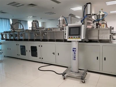 Garis pelapis sputtering magnetron horisontal